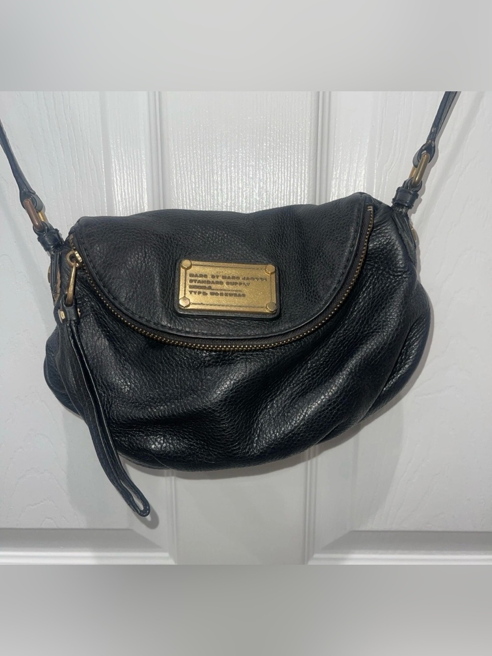 Marc by Marc Jacobs Classic Q Natasha Mini Crossbody Bag in Black Leather